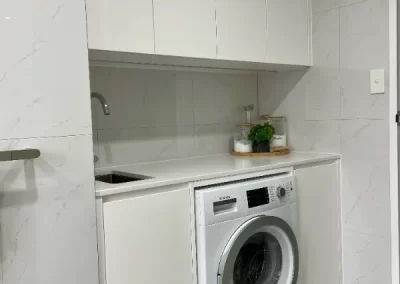 white laundry with appliances